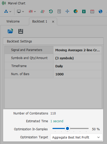 Optimization Settings Optimization Settings
