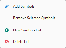 Watchlist Menu Watchlist Menu