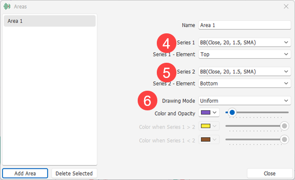 Colored Area Configuration Colored Area Configuration