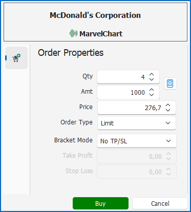Limit/Stop Order Settings Limit/Stop Order Settings