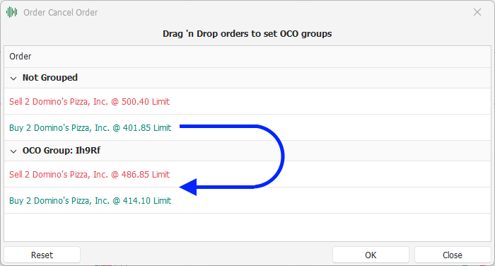 Adding an order Adding an order