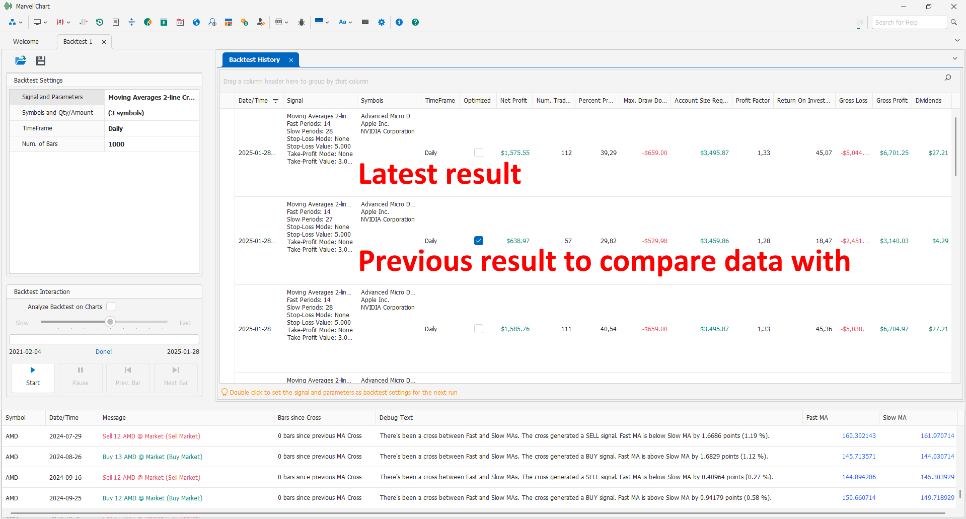 Backtest History Backtest History