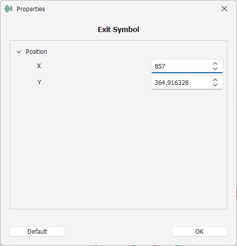 Exit Symbol Settings Exit Symbol Settings