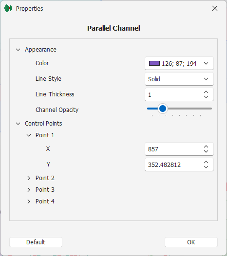 Parallel Channel Settings Parallel Channel Settings
