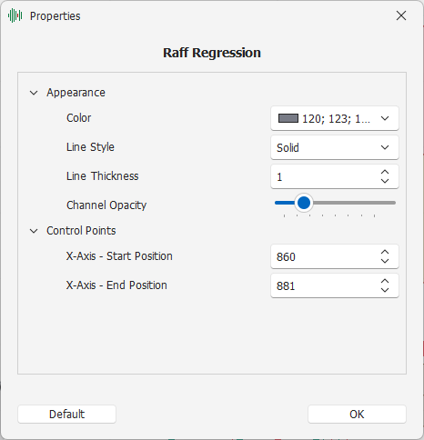 Raff Regression Settings Raff Regression Settings
