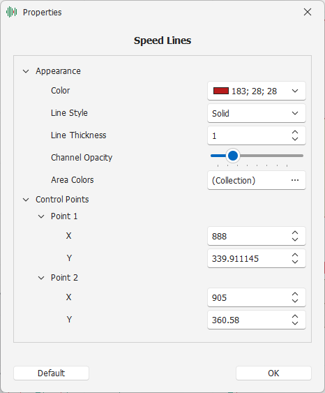 Speed Lines Settings Speed Lines Settings