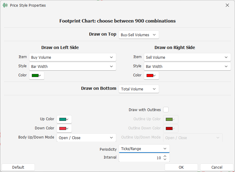 Footprint Settings Custom Footprint Settings Custom