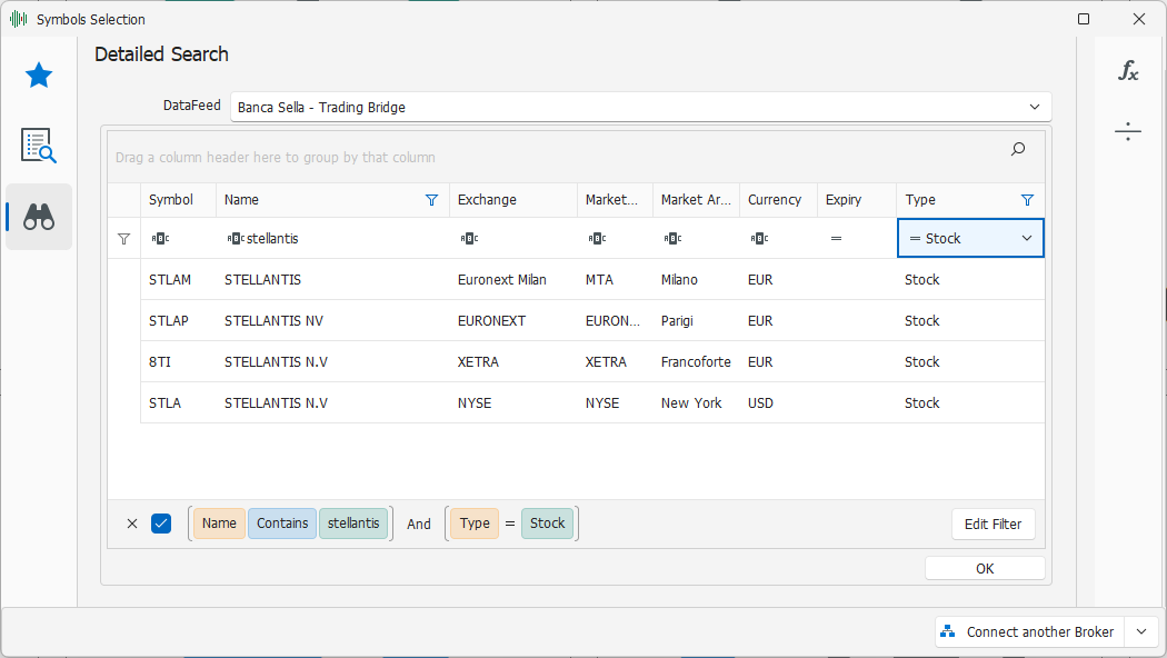 Detailed Search - Banca Sella - Trading Bridge Detailed Search - Banca Sella - Trading Bridge